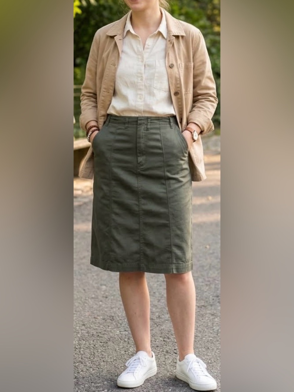 Banana Republic Olive Skirt